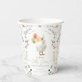 Gekke Goose Wildflower Baby shower Papieren Bekers (Voorkant)