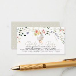 Gekke Goose Wildflower Bloemen Baby Boek Aanvraag Informatiekaartje