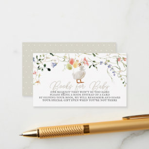 Gekke Goose Wildflower Bloemen Baby Boek Aanvraag Informatiekaartje