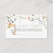 Gekke Goose Wildflower Bloemen Luier Raffle Ticket Informatiekaartje (Voorkant)