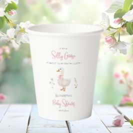 Gekke Goose Wildflower Bloemen Meisje Baby shower Papieren Bekers