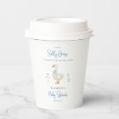 Gekke Goose Wildflower Bloemenjongen Baby shower Papieren Bekers (Voorkant)