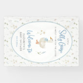 Gekke Goose Wildflower Boy Baby shower Welkom Spandoek (Horizontaal)
