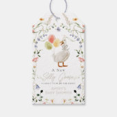 Gekke Goose Wildflower Floral Baby shower Cadeaulabel (Voorkant)