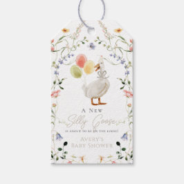 Gekke Goose Wildflower Floral Baby shower Cadeaulabel