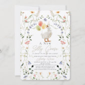 Gekke Goose Wildflower Floral Baby shower Kaart (Voorkant)