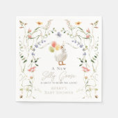 Gekke Goose Wildflower Floral Baby shower Servet (Voorkant)