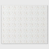 Gekke Goose Wildflower Gingham Boy Baby shower Cadeaupapier (Vlak)