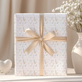 Gekke Goose Wildflower Gingham Boy Baby shower Cadeaupapier