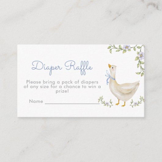 Gekke Goose wildflower Luier verloot ticket Informatiekaartje (Voorkant)