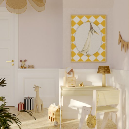 Gekke Goose Yellow Nursery Wall Print