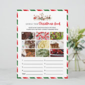 Gekke Goosemas Guess het kerstvoedselspel Kaart (Staand voorkant)