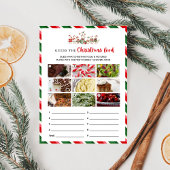 Gekke Goosemas Guess het kerstvoedselspel Kaart