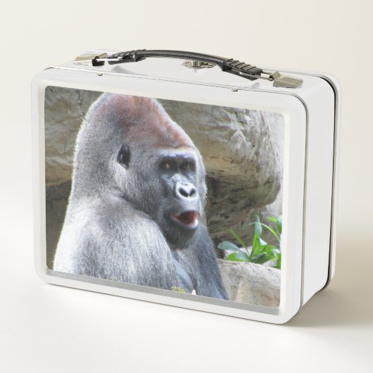 Gekke Gorilla Metal Lunchbox (Achterkant)