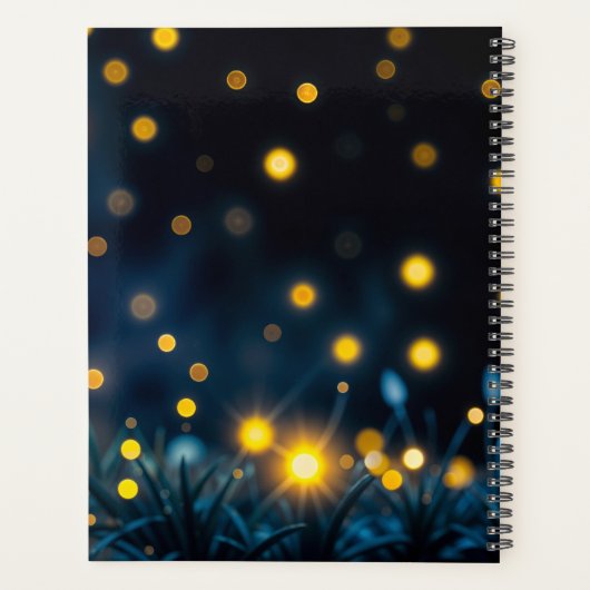 Gekke gouden leeuwenwelp in een droomachtige scène planner (Achterkant)