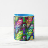 Gekke Graphic Art Cats Kleurrijke geschenkkoffie Mok (Midden)