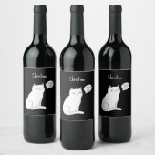 Gekke grappige kat "je bent oud" Birthday Wijn Etiket (Flessen)