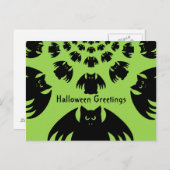 Gekke grappige mollige Halloween vleermuiszwerm Briefkaart (Voorkant / Achterkant)