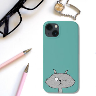 Gekke grijze kat Case-Mate iPhone case