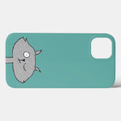 Gekke grijze kat Case-Mate iPhone case (Achterkant (horizontaal))