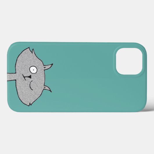 Gekke grijze kat Case-Mate iPhone case (Achterkant (horizontaal))