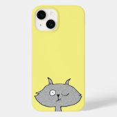 Gekke grijze kat Case-Mate iPhone case (Achterkant)
