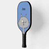 Gekke grijze kat pickleball paddle (Links)