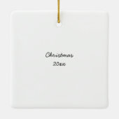 Gekke grillige kerstboom, heldere kleuren keramisch ornament (Achterkant)