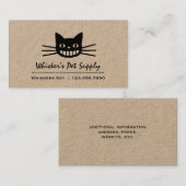 Gekke Grinning Cat | Zwarte Cheshire Cat Visitekaartje (Voorkant / Achterkant)