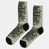 Gekke groene heks griezelige natuur psychedelic sokken (Links)