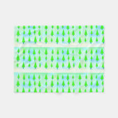 Gekke Groene Kerstbomen Fleece Deken (Voorkant (Horizontaal))