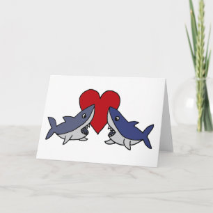 Gekke haaien in de liefde kunst kaart