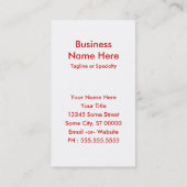 gekke hagel visitekaartje (Achterkant)