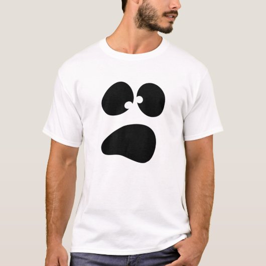 Gekke Halloween Ghost Face T-shirt (Voorkant)