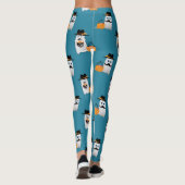 Gekke Halloween Ghost wenst uw Snoep patroon Leggings (Achterkant)