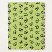Gekke Halloween monstergezicht - zwart/groen Planner (Achterkant)