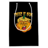 Gekke Halloween pompoen Trumpkin kostuum Medium Cadeauzakje (Voorkant)