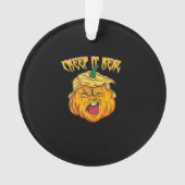 Gekke Halloween pompoen Trumpkin kostuum Ornament (voorkant)