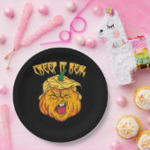 Gekke Halloween pompoen Trumpkin kostuum Papieren Bordje (Feest)