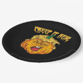 Gekke Halloween pompoen Trumpkin kostuum Papieren Bordje (Gekanteld)