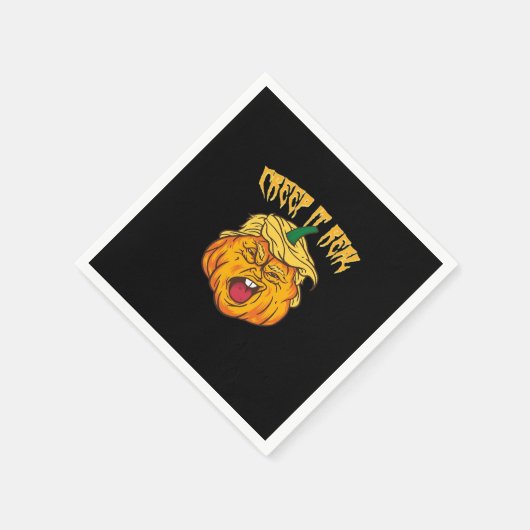 Gekke Halloween pompoen Trumpkin kostuum Servet (Hoek)