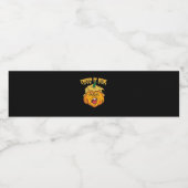 Gekke Halloween pompoen Trumpkin kostuum Waterfles Etiket (Enkel label)