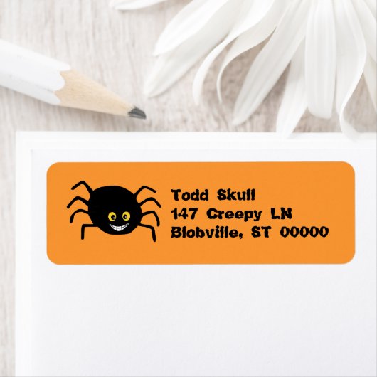 Gekke Halloween Spider Label (Insitu)
