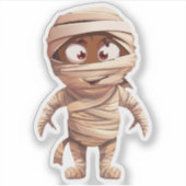 Gekke Halloweenmonster Sticker (Voorkant)