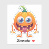 Gekke Halloweenmonster Sticker (Vel)