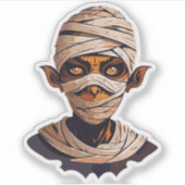 Gekke Halloweenmonster Sticker (Voorkant)