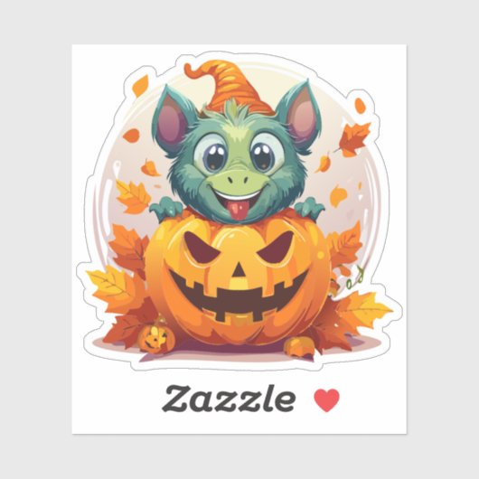 Gekke Halloweenmonster Sticker (Vel)
