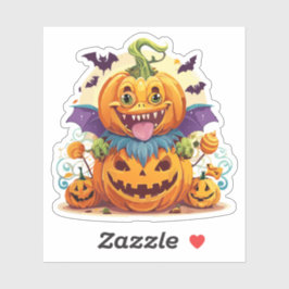 Gekke Halloweenmonster Sticker