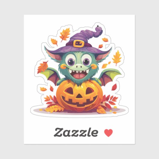Gekke Halloweenmonster Sticker (Vel)