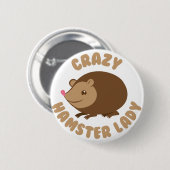 gekke hamster ronde button 5,7 cm (Voorkant /achterkant)